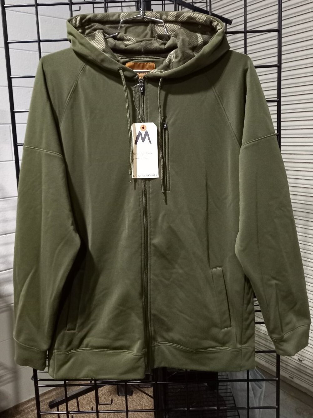 Premium Performance Full Zip Hoodie w/magnetic sides - Olive Green | Medium - Picture 2 of 9